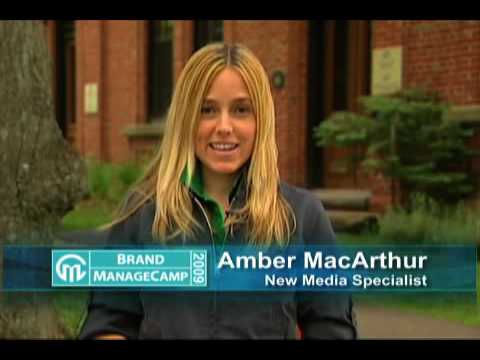 Amber MacArthur describes her topic on what Web 30 holds for brand 