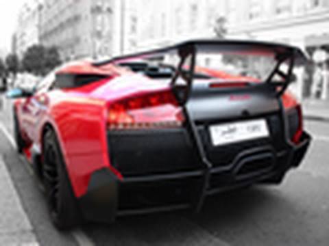 Red Lamborghini Murcielago LP6704 SuperVeloce w Tubi Exhaust