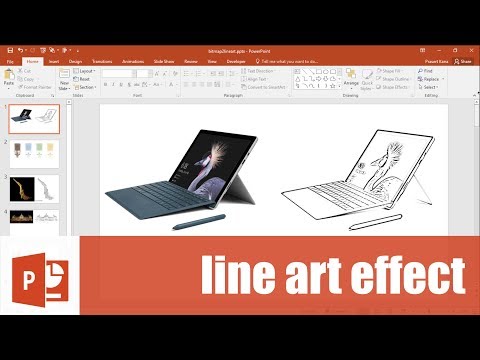 สอน PowerPoint: เทคนิคการแปลงภาพแบบ bitmap ให้เป็นลายเส้น