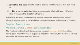 How To Efficiently Get Directory Size In F Enumeratefiles