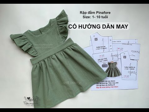 RG6_DIY Sewing Pinafore _ Hướng dẫn may đầm Pinafore cho bé gái