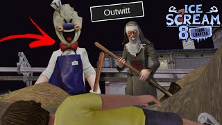 Rod Joins Evil Nun In Gameover Ending In Ice Scream 8 Outwitt Mod Gameplay