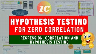 HYPOTHESIS TESTING for ZERO CORRELATION 1C | Statistics Y2 | Edexcel AQA OCR