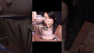 Asmr Chocolate Party Brownies, Ice Cream, Cereal, Etc With Chocolate Milk