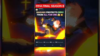 Bakugo Protects Deku From All For One Mha Final Season 8