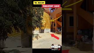 Ya Allahgreatest Save. Budhha Statue And Lucky Escape