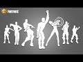 Fortnite Legendary Battlepass Dances With The Best Music! (Surfin' Bird, Orange Justice, Flashback)