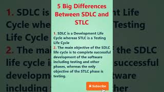 5 Big Difference Between Sdlc And Stlc Life Cycle