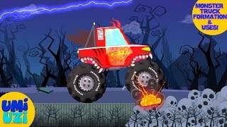 Umi Uzi Scary Monster Trucks Halloween Videos For Preschoolers Scary Video Street Vehicles
