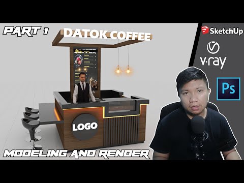 SKETCHUP BOOTH MODELING AND RENDER TUTORIAL PART 1