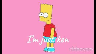 Cover Bart Simpsons - Im Just Ken From Barbie Movie - Ai Version