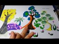 Vẽ vườn cây sắc màu trong mơ/Draw a colorful garden for baby