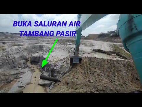 vlog 99 EXCAVATOR KOBELCO BUKA SALURAN AIR AREA TAMBANG PASIR