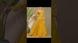 Latest Party Wear Short Kurti With Lehenga Designs