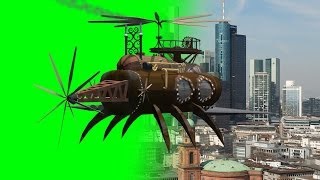 Flying Machine Green Screen - Free Use