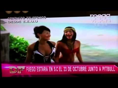 Fuego Entrevista telefonica - Divinas & Famosos Megavision Bolivia