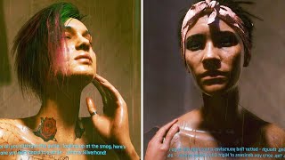 Shower Panam Ending VS Shower Judy Ending VS Shower Alone - Cyberpunk 2077 (Endi