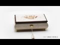 MBA801-WEDBELLS - 3 Wedding Bells with Ribbon Wood Inlay Ivory 18 Note Musical Jewelry Box