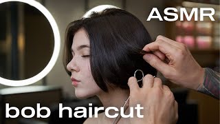 Asmr Clic Bob Cut Step-By-Step Haircut & Relaxing Sounds