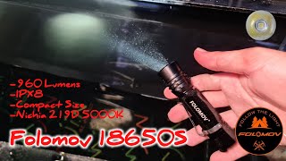 Folomov 18650S Senter Ecd Paling Compact Ipx8 Underwater