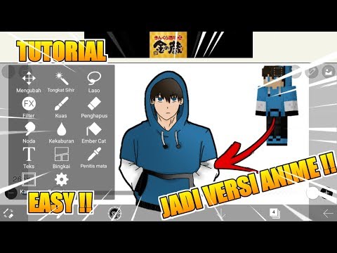 TUTORIAL CARA MEMBUAT FAN ART SKIN MINECRAFT KITA !!
