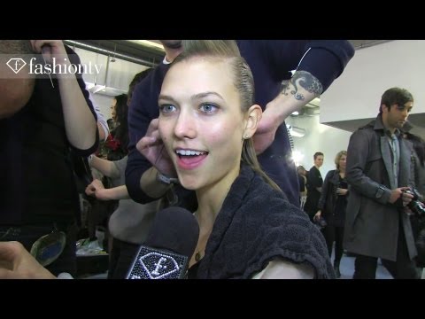 Karlie Kloss Anja Rubik in Paris Exclusive Interviews at Anthony 