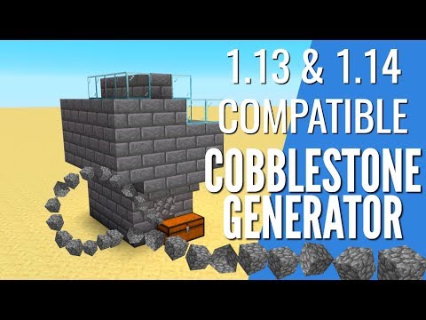 How to Make a CobbleStone Generator in Minecraft 1.14 &amp; 1.13 | Efficient AFK Farm (Avomance 2019)