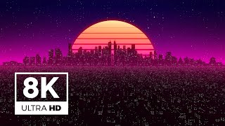 8K Ultra HD 10 Hours - Synth City Screensaver Wallpaper