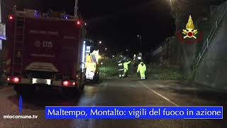 Cosenza, Rende, Montalto maltempo: interventi dei vigili del fuoco