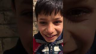 Funny Kashmiri kid without eyebrows