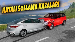 Şi̇rket Arabasi İle Hatali Sollama Kazalari Hyundai̇ Pert Etti̇m Beamng.drive