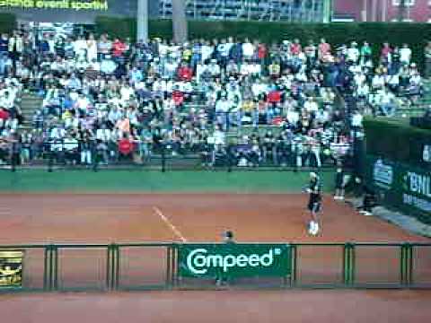 Gonzalez vs． Tipsarevic， great rally， Rome 2009