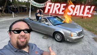 I bought a BURNT Custom Cadillac Convertible for $750! Will it run? How many miles!?!
