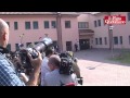 Arrivo e saluto di Berlusconi all'Istituto Sacra Famiglia di Cesano Boscone