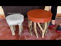 Decorate Your Home From Wood Pallet,Twigs And Cement .Making Coffee Table - Chairs And Lampes .