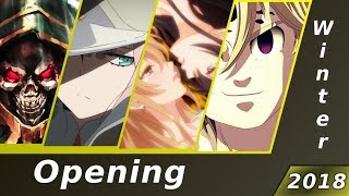 Top 25 Anime Openings Winter 2018 (10 Group Rank)