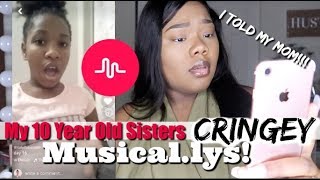 REACTING TO MY 10 YEAR OLD KID SISTERS CRINGEY CUSSING MUSICAL.LYS! (I Told My Mom On Her)