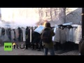 Riots Rekindled: New video of Kiev protesters pelting stones 