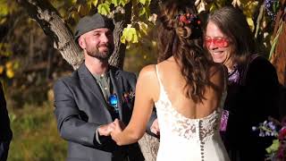 TWO RIVERS WEDDING: THE CEREMONY HIGHLIGHTS at PLANET BLUEGRASS, LYONS COLORADO