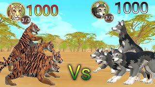 Wildcraft 1000 Baby Wolfs Vs 1000 Gorilla And Tiger Crocodile Lion Lynx Eagle Cubs