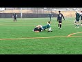 Cesena game.Cesar gets kicked in the head.