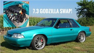 Installing A Ford 7.3L Godzilla Motor & T56 In A Fox Body Mustang
