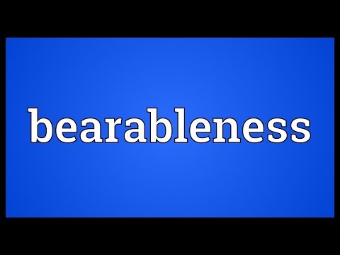 Header of bearableness