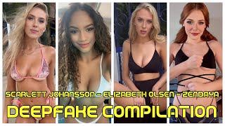 TikTok Hot Deepfake Compilation - Scarlett Johansson, Elizabeth Olsen, Zendaya -