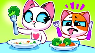 Dont Be A Picky Eater Making Rainbow Silly Spaghetti Educational Cartoons Purr-Purr