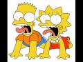 Bart and Lisa Simpson screams