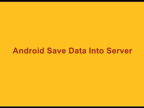 VIDEO : android : save data into server - very simple way to save data in server step by step using www.000webhost.com . source code and php codes : https://github.com ...