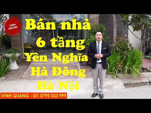 Bán nhà 6 tầng khu dịch vụ Khu C Yên Nghĩa, Hà Đông, Hà Nội. Đối diện vườn hoa, đông nam, đường 20m.