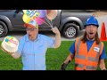 Handyman Hal Helps his Friend get to the Birthday Party! Flat tire on Truck