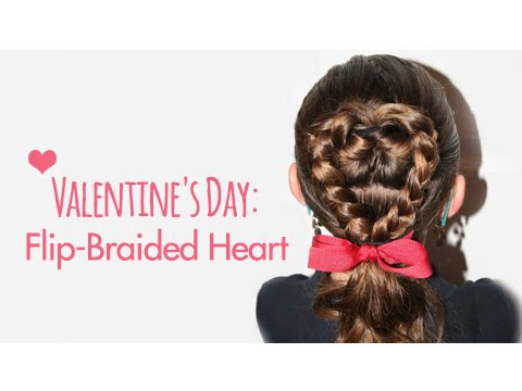 Flip-Braided Heart | Valentine's Day | Cute Girls Hairstyles - YouTube